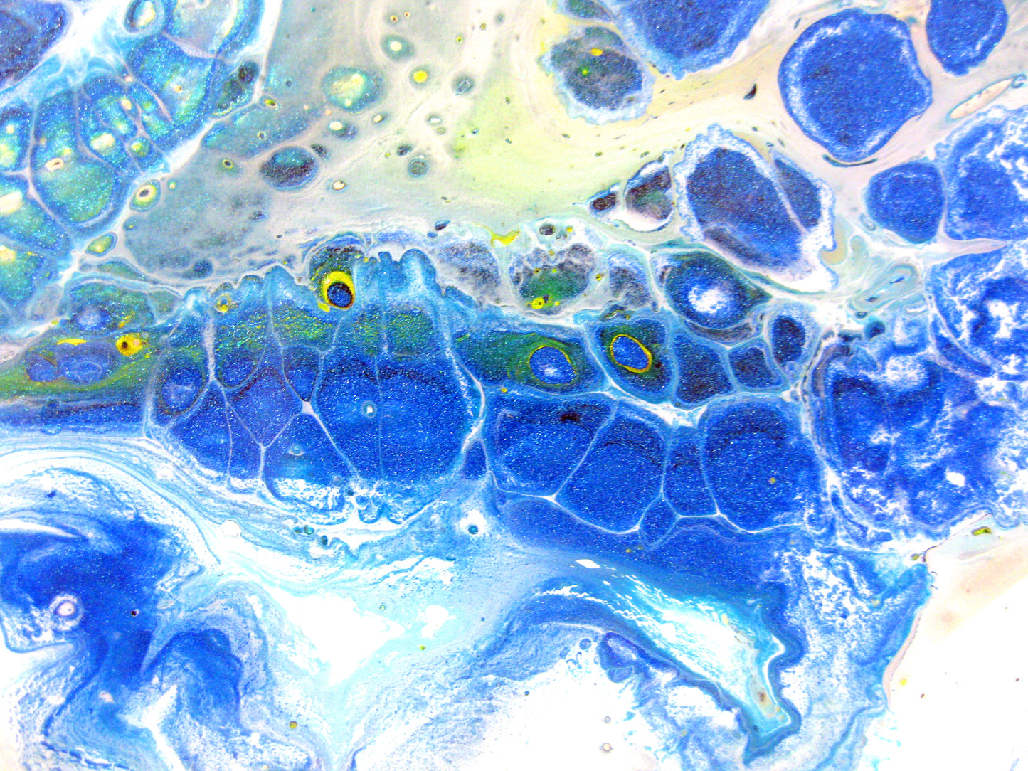 "Vibrant Blues" - 12" by 12" Acrylic Painting