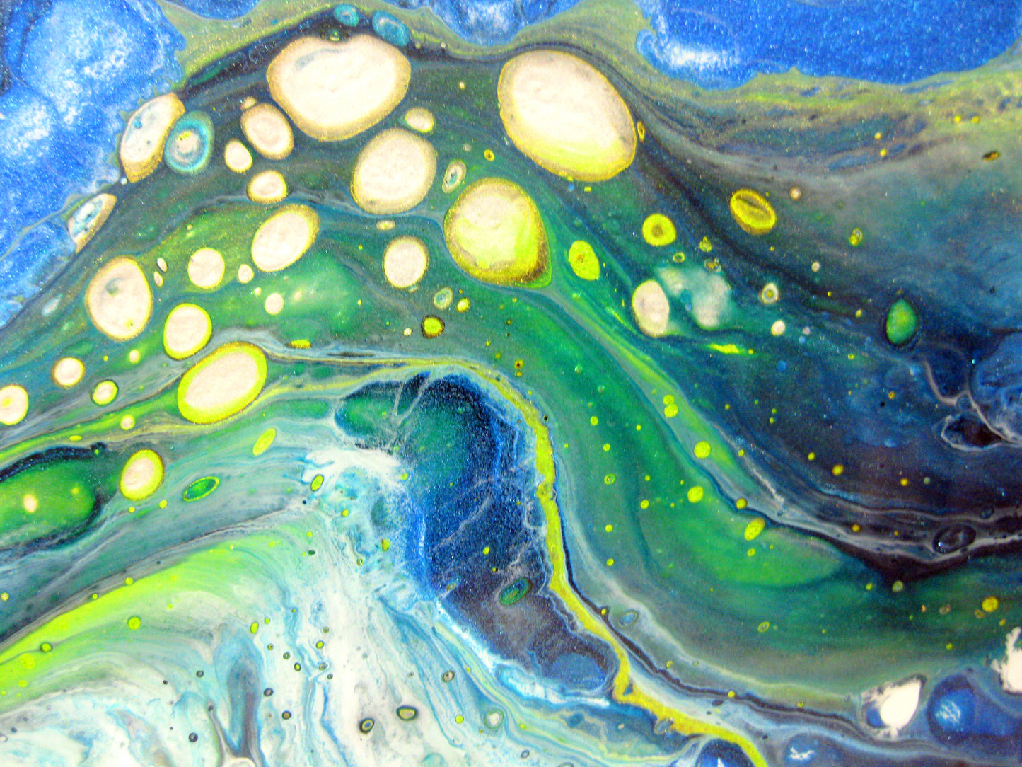 "Vibrant Blues" - 12" by 12" Acrylic Painting