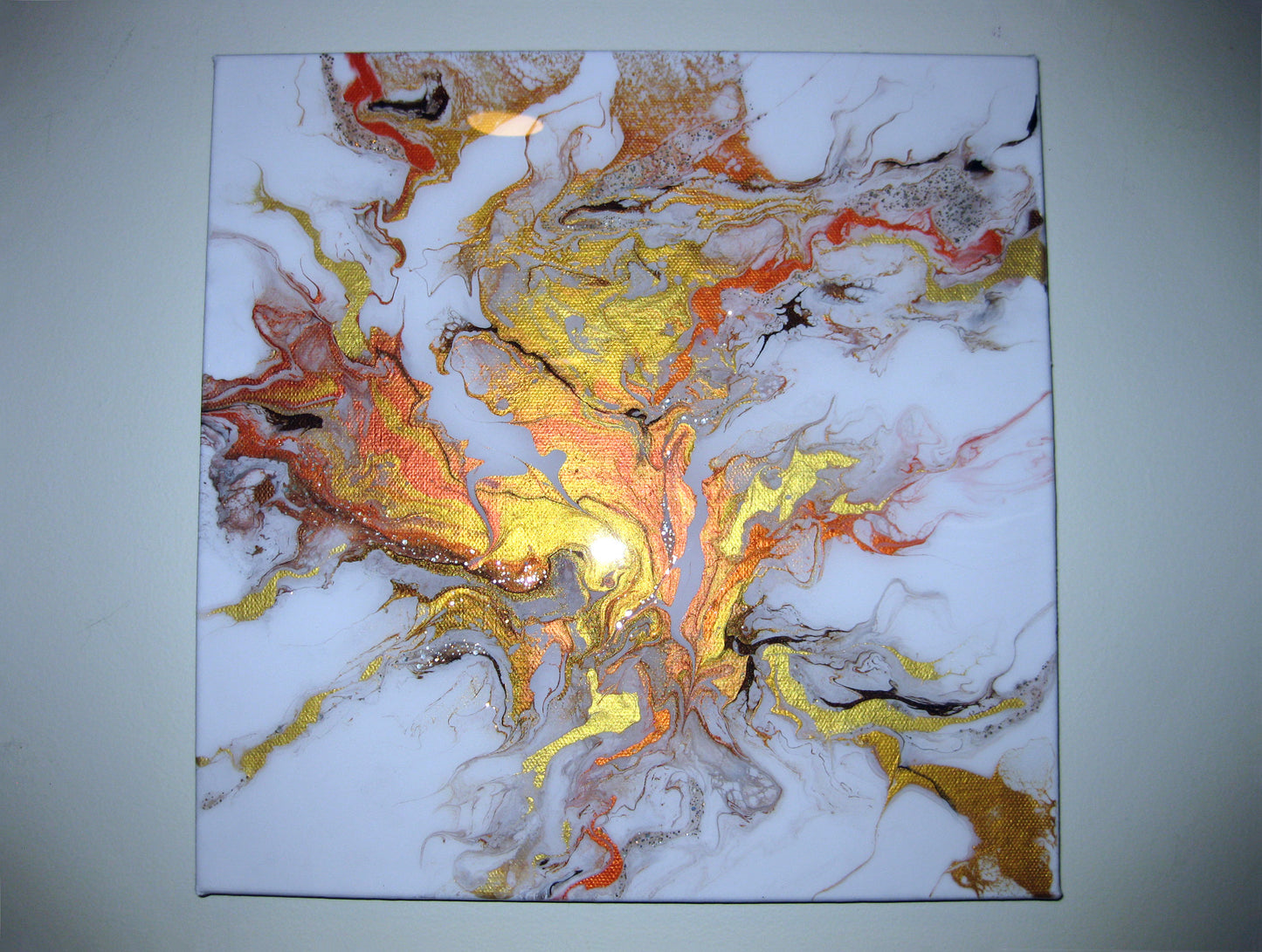 "Vibrant Metallics" - 12" by 12" Acrylic Painting