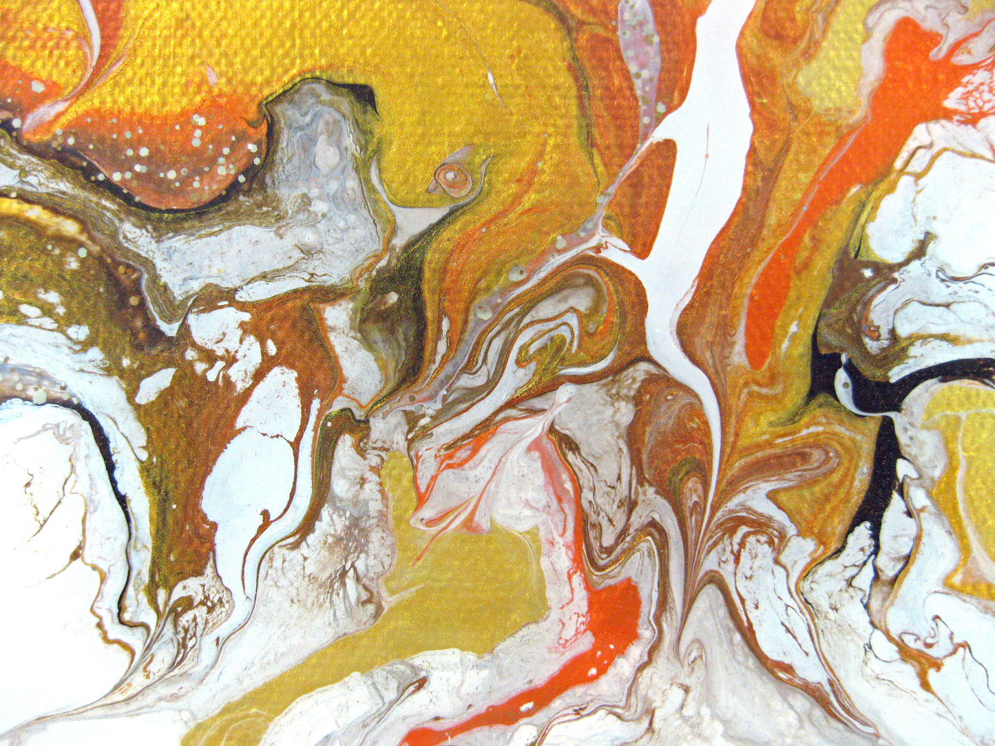 "Vibrant Metallics" - 12" by 12" Acrylic Painting