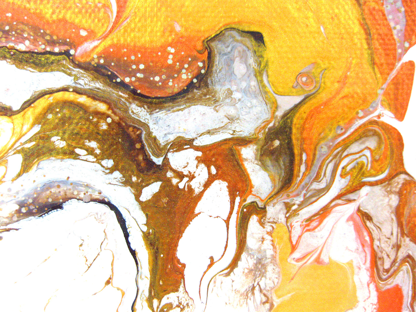 "Vibrant Metallics" - 12" by 12" Acrylic Painting