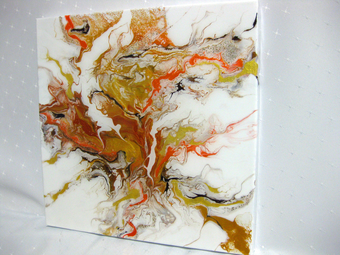 "Vibrant Metallics" - 12" by 12" Acrylic Painting