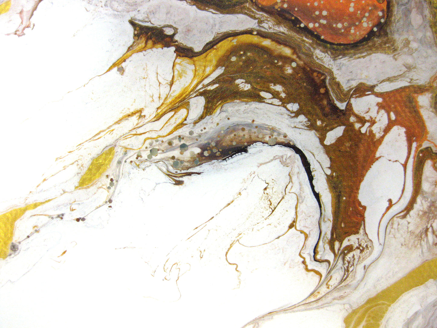 "Vibrant Metallics" - 12" by 12" Acrylic Painting