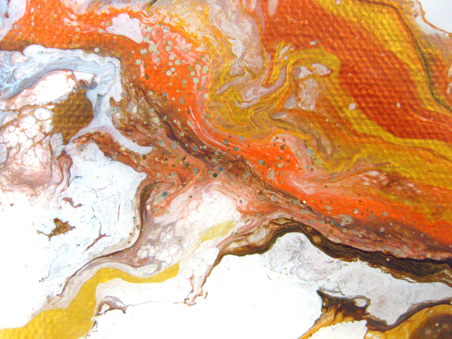 "Vibrant Metallics" - 12" by 12" Acrylic Painting