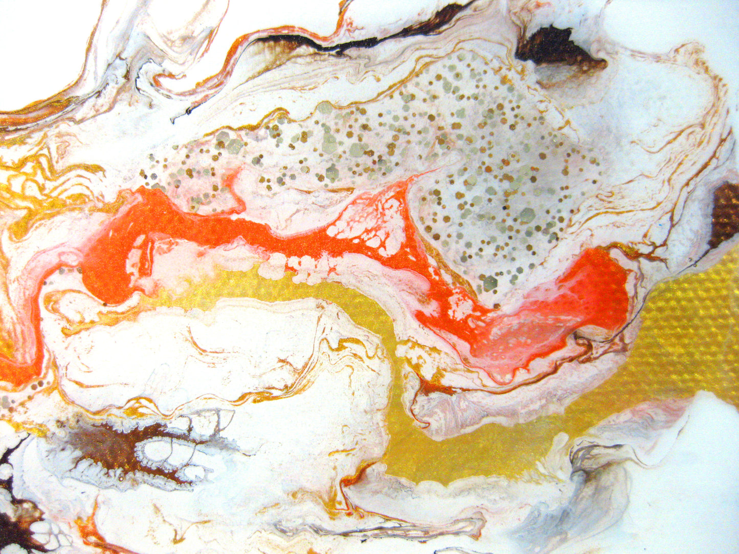 "Vibrant Metallics" - 12" by 12" Acrylic Painting