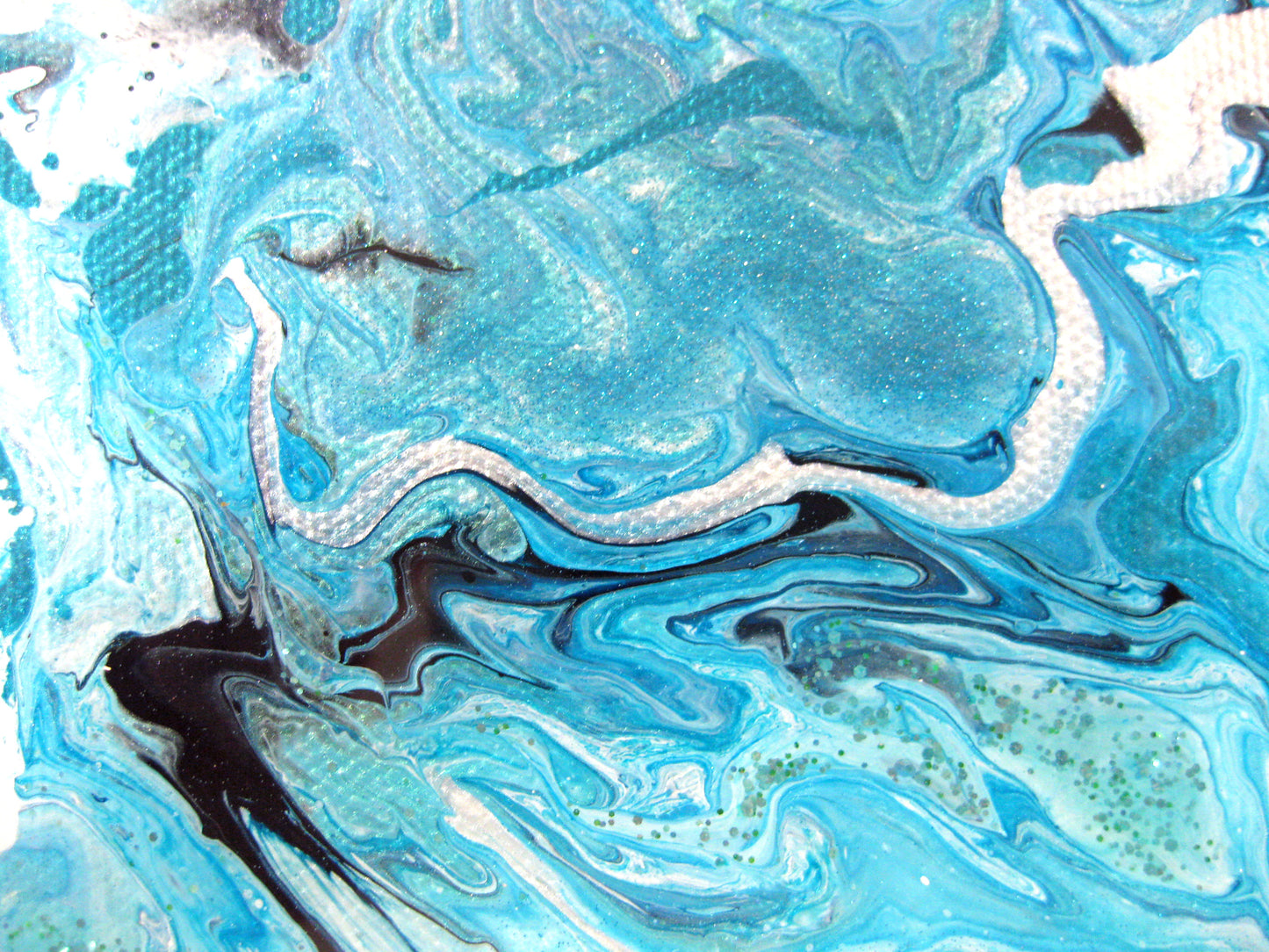 "Vibrant Turquois" - 12" by 12" Acrylic Painting