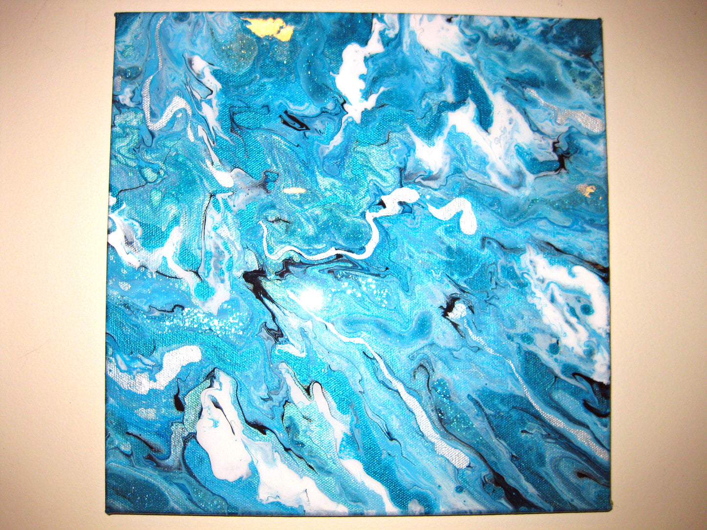 "Vibrant Turquois" - 12" by 12" Acrylic Painting