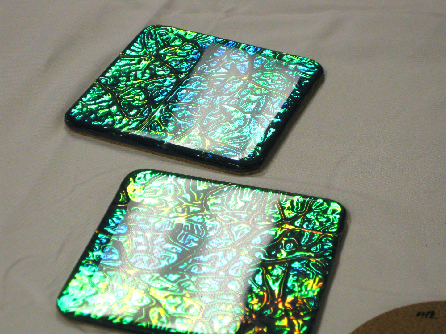 Coasters - Holographic Collection - "Waterfall" - Square set of 4