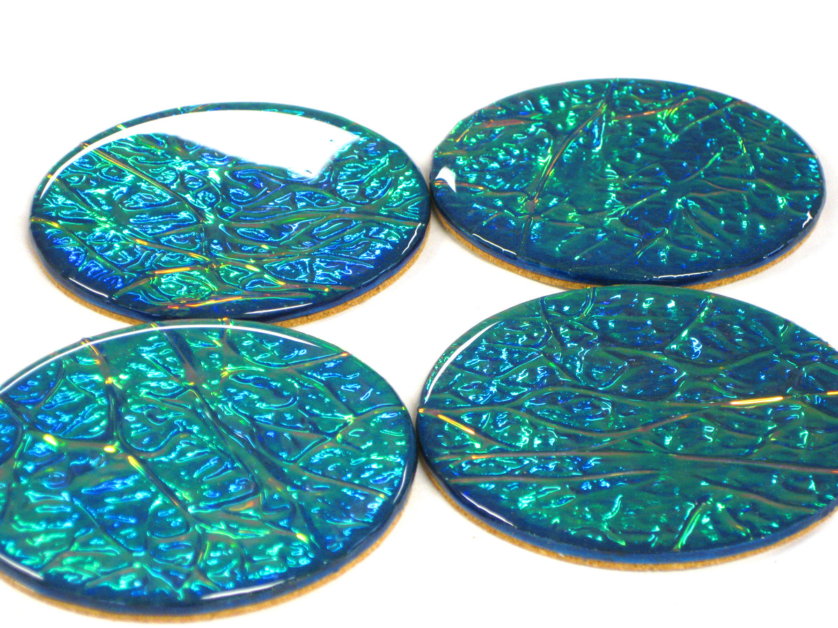 Coasters - Holographic Collection - "Waterfall" - Round set of 4