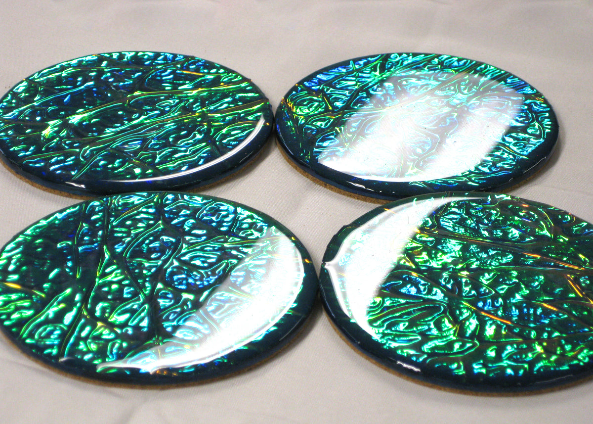 Coasters - Holographic Collection - "Waterfall" - Round set of 4