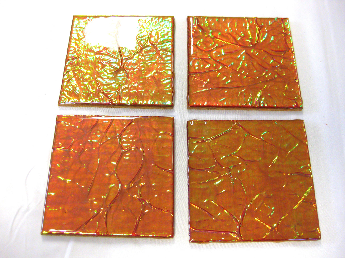 Coasters - Holographic Collection - "Watermelon" - Square set of 4