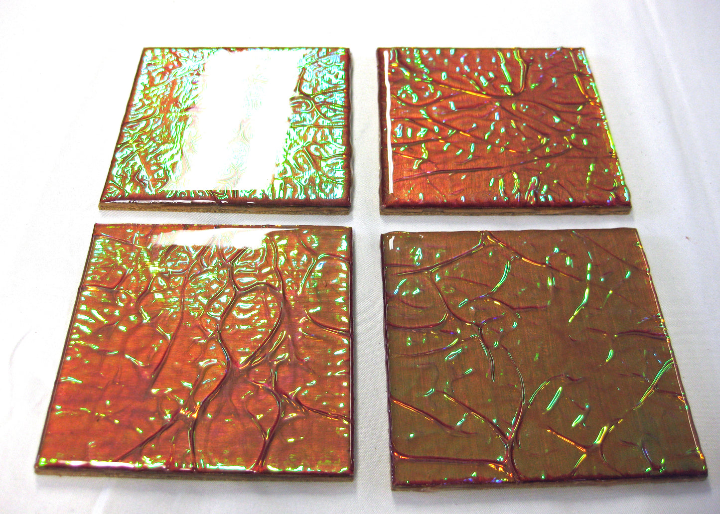 Coasters - Holographic Collection - "Watermelon" - Square set of 4