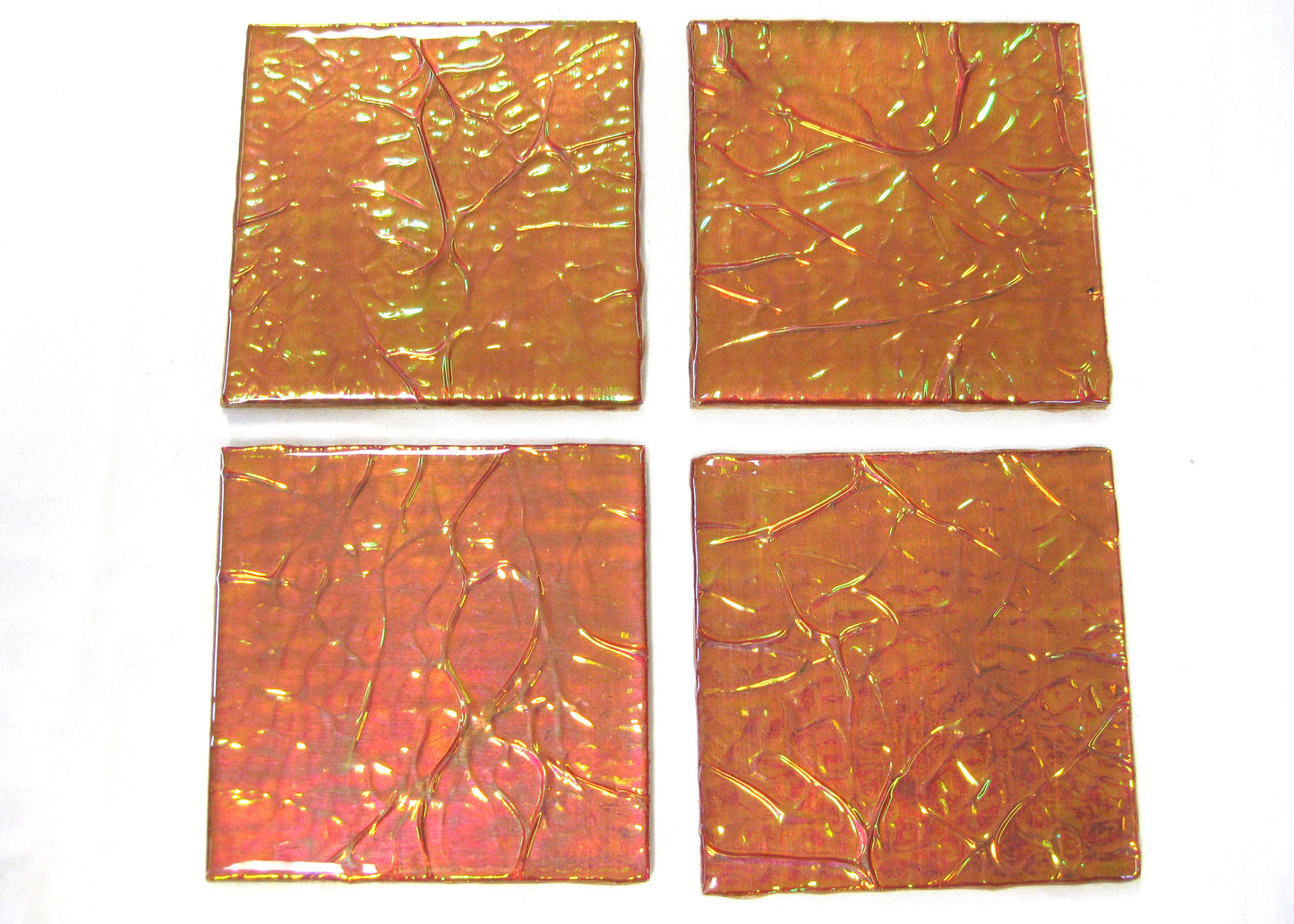 Coasters - Holographic Collection - "Watermelon" - Square set of 4