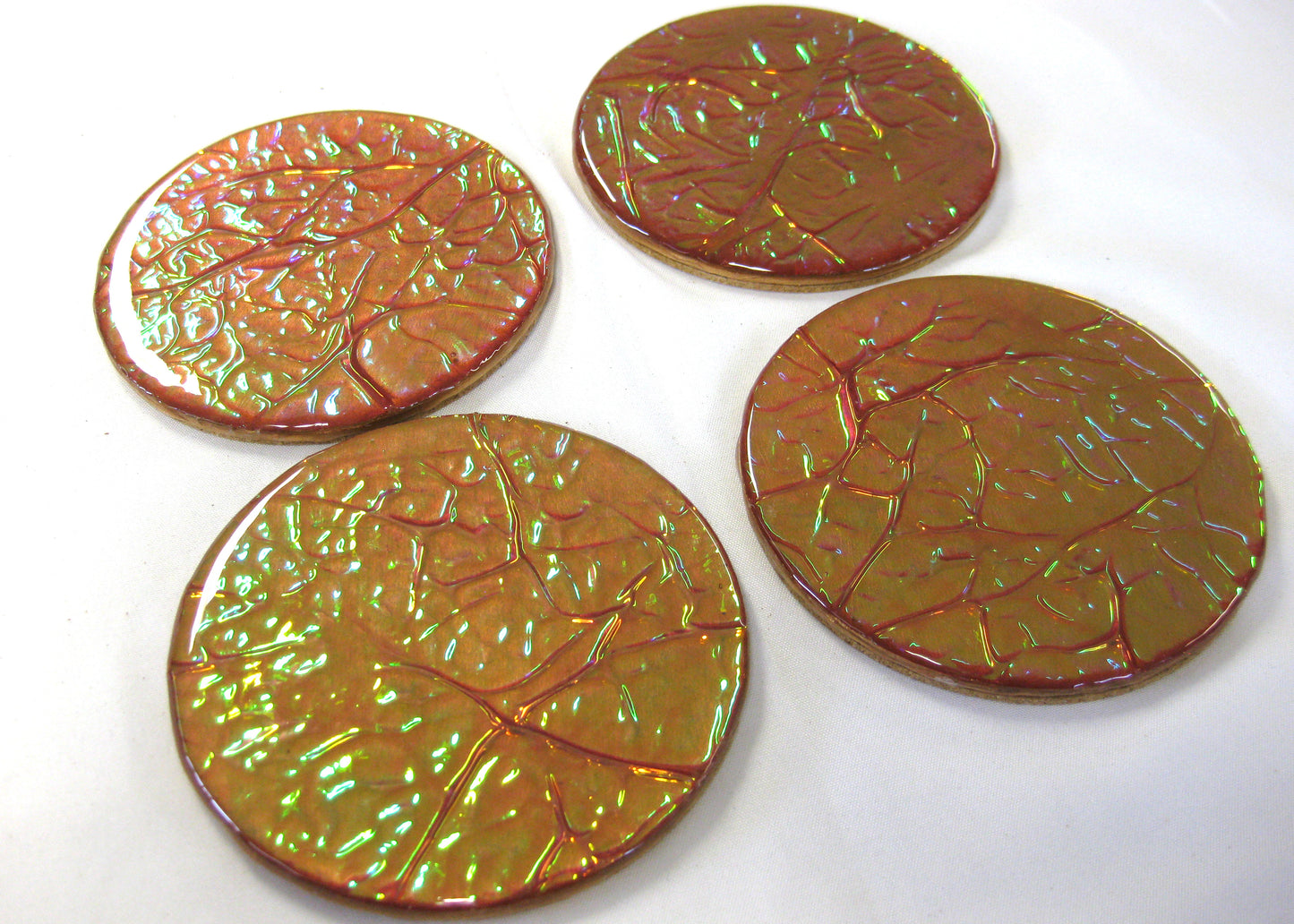 Coasters - Holographic Collection - "Watermelon" - Round set of 4