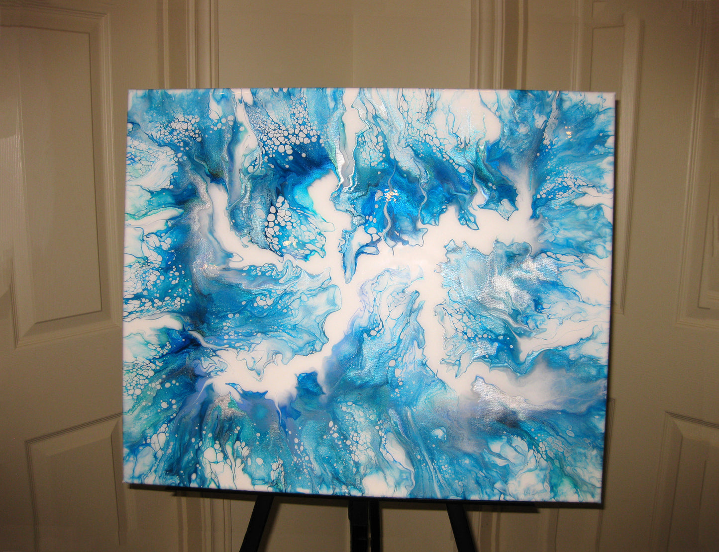 "Waves of Blue" 20" by 24" Acrylic Painting