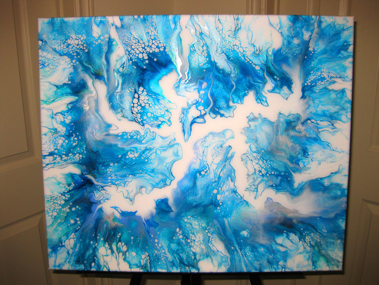 "Waves of Blue" 20" by 24" Acrylic Painting