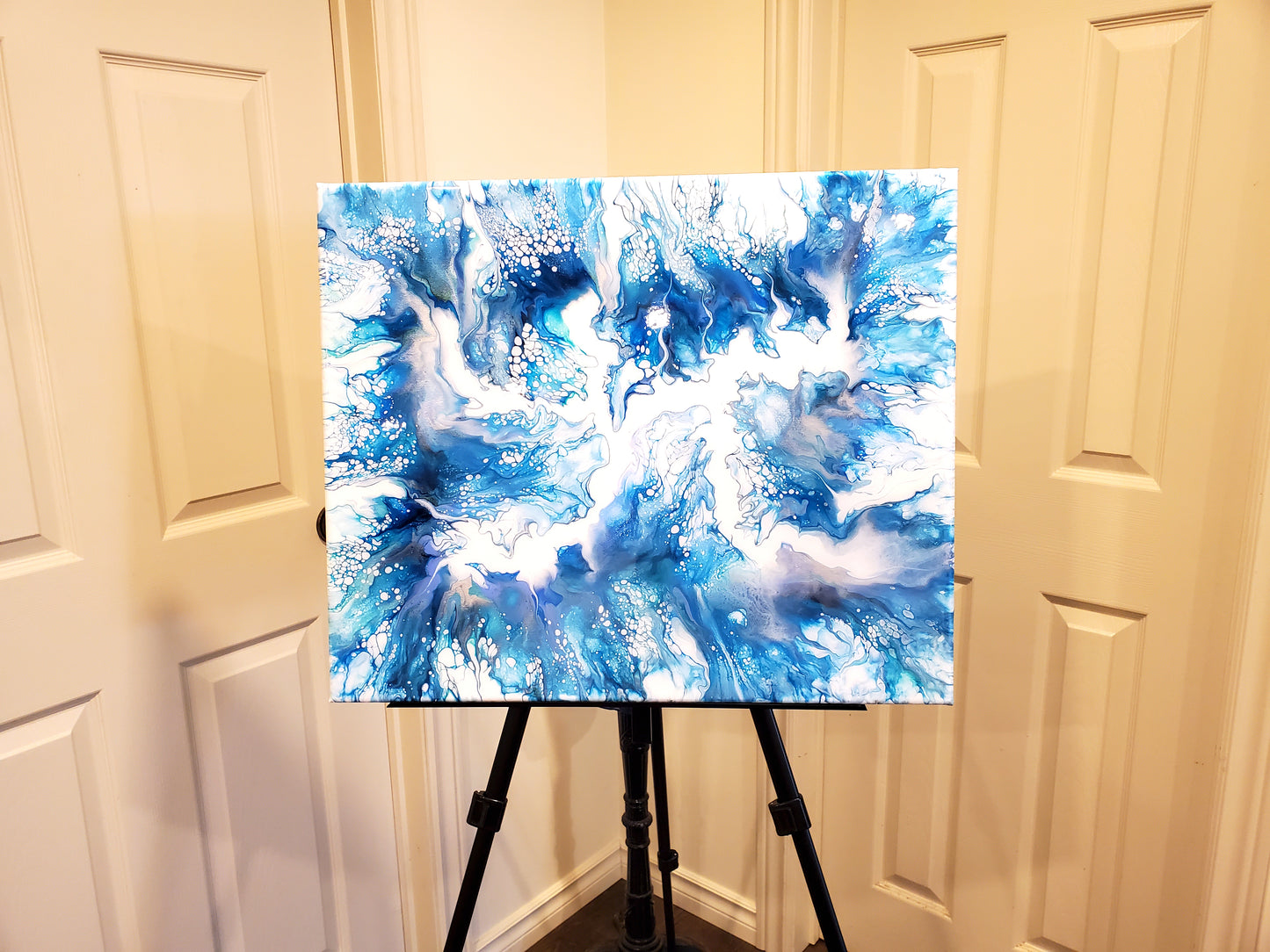 "Waves of Blue" 20" by 24" Acrylic Painting